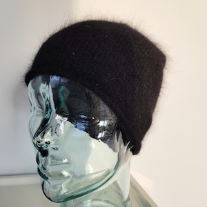 BEANIE MinkyCashmere UNISEX All Season Slouchy Hat HandKnitted Black Gray White & ... Unique Beanie