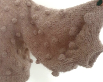 Alpaka Pullover, Alpaka ""flauschige Blasen" Pullover, Bubbles Pullover."