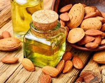 Sweet Almond Virgin Carrier Oil - 8oz Bottle - Cold press Oil