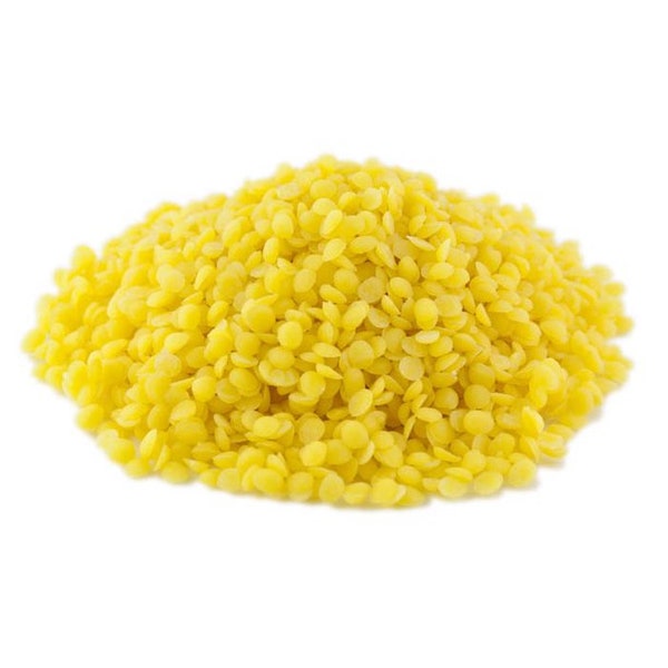 Natural Yellow Beeswax Granules / Pearls - 100% pure, organic  and filtered