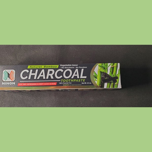 Natural Bamboo Activated Charcoal Essential Toothpaste (100% Fluoride Free) (1 Tube)