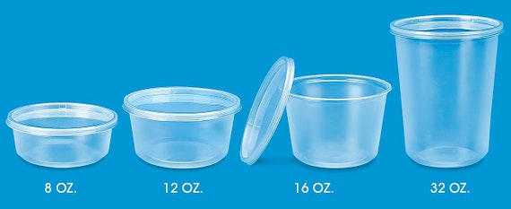 16oz Clear Deli Containers With Lids Freezer and Microwave 