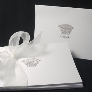 Biglietti d'auguri a tema culinario - Biglietti d'auguri bianchi piegati e personalizzati, disegnati a mano, 4 x 5,5 pollici con buste - Biglietti di ringraziamento - Biglietti vuoti