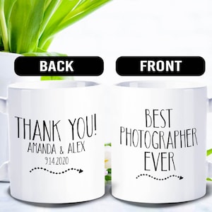 Wedding Photographer Gift  - Thank You Wedding Photography Mug - WED008