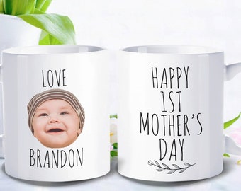 First Mothers Day, New Mom Gift, Personalized Baby Gift, New Parent Gift, Custom Photo Mug, Mothers Day Presents - FPM001