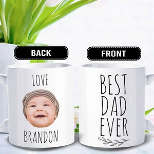 Best Dad Ever Mug,  Father's Day Gift -  Personalized with photo of kids - FAM006