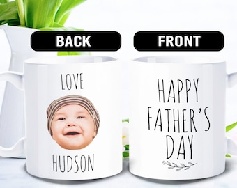 Happy Father's day mug -  Personalized with photo of Children - FPD004