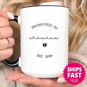 Mawmaw Gifts, Promoted to Mawmaw, EST. 2026, Pregnancy Announcement, Mawmaw Mug, Mother&#39;s Day Gift - FAM044
