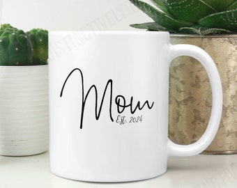 Mommy to be gift, New Mom Mug, EST 2024 Mug -  Baby Shower Gift for Expectant Mothers - FAM004