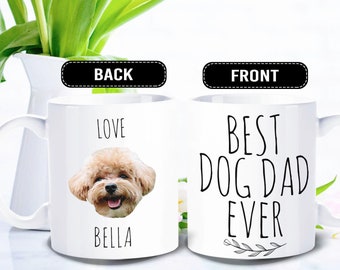 Custom Dog Dad Mug, Personalized Dog Lover Gift, Dog Dad Gift, Custom Pet Mug- FAM006