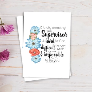 Supervisor Thank You Gift - Greeting Card, Appreciation Gift -   PRO001