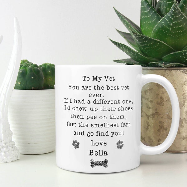 Veterinarian gift, Thank you veterinarian mug,  Appreciation Gifts - PET003