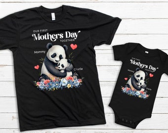 First Mothers Day, Panda Shirt, First Time Mom Gift, Mommy And Me Outfits, Mom and Baby Matching Shirt, New Parents Gift - FPM025