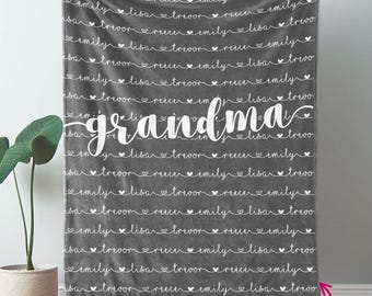 Grandma blanket, Personalized Family Blanket, Mother's day Gift - FPG009