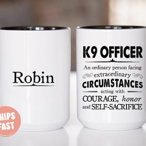 K9 Officer Gift, Personalized K9 Officer Appreciation Gift, K9 Police Dog, Police Officer Gifts, k9 Handler, Law Enforcement Gift - PRO007