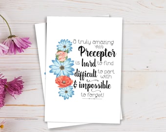 Nursing Preceptor Card, Nurse Preceptor Birthday Card, Nurse Preceptor Thank You Gift Amazing Preceptor - Greeting Card - PRO001