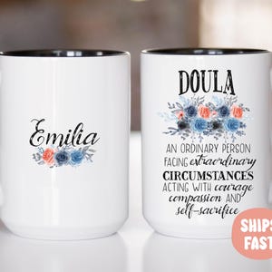 Doula Gift, Personalized Doula Mug, Doula Appreciation Gift, Home Birth Gift, Thank You Gift, Postpartum Doula, Graduation Gift - NUR010