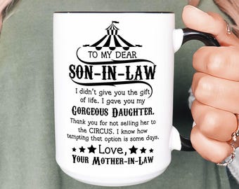 Son-In-Law Mug, Son In Law Gifts, Funny Gift From Mother in law