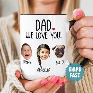 Custom Photo Gift for Dad, Dad Birthday Gift, Fathers Day Gifts, Custom Mug - FAM020