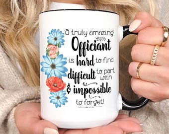 Officiant Gift, Wedding Officiant Gift, Officiant Gift for Men, Thank You Mug, Personalized Mug, Custom Retirement Mug - PRO001
