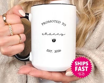 Gift for Nanny, Mug for Mimi, Promoted to Nanny, Pregnancy Announcement, Mother's Day Gift, EST. 2026, Custom Coffee Mug - FAM044