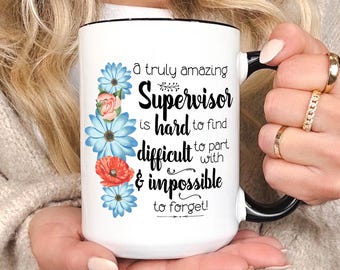 Supervisor Gift, Thank You Gift for Supervisor, Supervisor Mug, SLP Supervisor Gift, Appreciation Gift, Custom Retirement Gifts - PRO001
