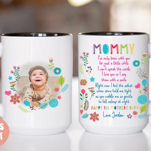Regalo para el primer día de la madre, taza con foto personalizada, regalo para mamá primeriza, regalo personalizado para el primer día de la madre, regalo de cumpleaños para mamá -FPM008