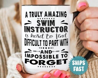 Swim Instructor Gift, Gift for Swim Instructor, Swim Teacher Gift, Custom Appreciation Gift, Thank You Mug, Personalized Gift - PRO002