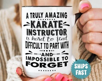 Karate instructor Mug, Karate Gifts, Gift for Instructors, Thank You Gift, Custom Appreciation Gift, Retirement Mug, Farewell Gift - PRO002