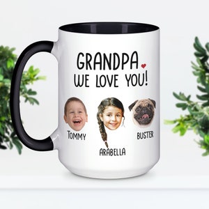 Custom Grandpa Gift, Personalized Baby Face Mug,  Baby Custom Photo Mug, Dad Birthday Gift, Fathers Day Mug - FAM020