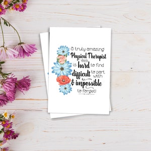 Physical Therapist Gift - Physical Therapist Card - Appreciation Gift - Pro001
