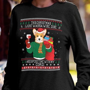 Corgi gift, Pembroke welsh corgi, Ugly Christmas Sweater, Corgi, Welsh Corgi, Corgi art, Corgi Lover, Corgi dog, Corgi lover gift image 1