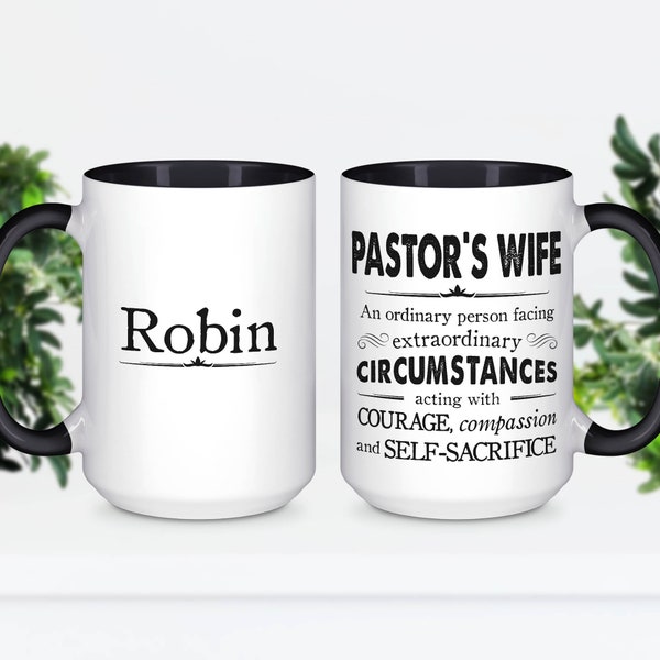 Pastors Wife Mug, Personalized Pastor's Wife Gifts for Women, Pastors Week Gift, Appreciation Gift, Birthday, Christmas Present - PRO007