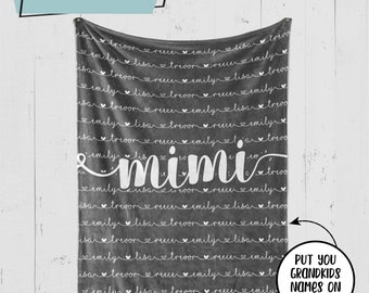 Mimi Gifts, Mimi Blanket, Grandparent Blanket, Gift for Grandma, Personalized Throw Blanket - FPG009