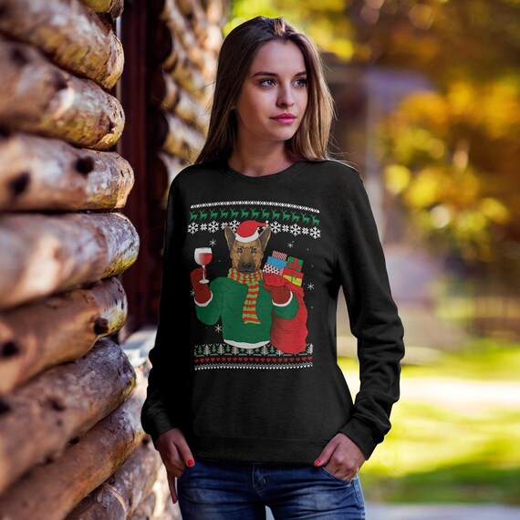 German Shepherd Dog Ugly Christmas Sweater Funny Christmas - Etsy