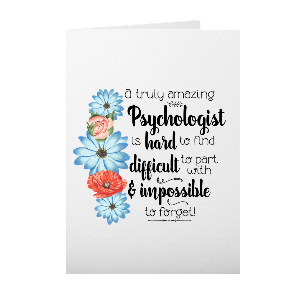 Psychologist Card Thank You Greeting Card School Etsy