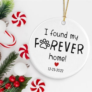 Personalized Dog Ornament, Pet Photo ornament, Cat Adoption Gift, Dog Adoption Gift, Pet Adoption Rescue, Custom Christmas Decor - CHO026 imagem 3