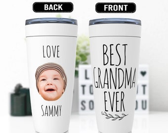 Grandma Mothers Day Gift, Gift For Mom, Personalized Viking Tumblers, Gifts For Grandparent, Custom Photo Tumbler - Fam006