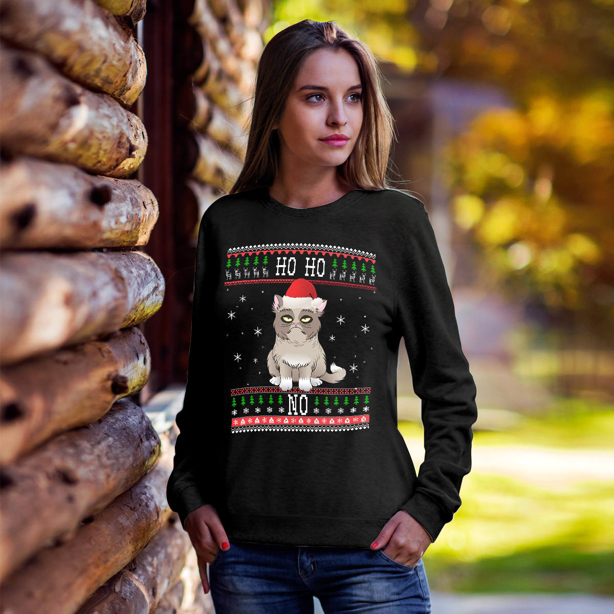 Crazy cat lady ugly christmas sweater sale