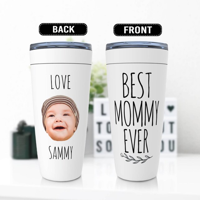 Best Mommy Ever Viking Tumblers, Birthday Gift for Mom, Personalized Tumbler Cups, Custom Photo Tumbler - FAM006
