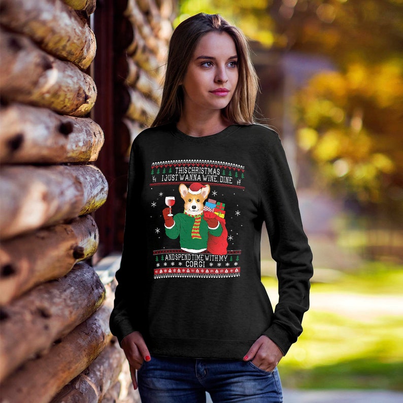 Corgi gift, Pembroke welsh corgi, Ugly Christmas Sweater, Corgi, Welsh Corgi, Corgi art, Corgi Lover, Corgi dog, Corgi lover gift image 1