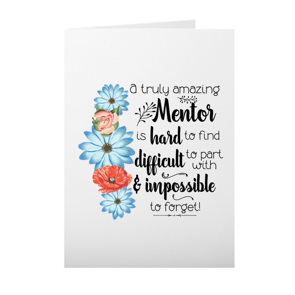 Mentor Thankyou Greeting Card PRO001 Etsy