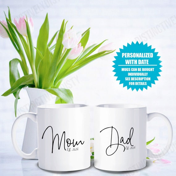 Pregnancy Gift Set Est 2022-new Parents Gifts-mommy and Daddy Est 2023 Mug  Set Baby Girl Gift Box Gift Set for New and Expecting Parents 