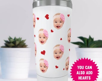 Custom Photo Tumbler With Baby Face, Kids Faces, Customized Insulated Faces Tumbler, Father'S Day Gift, Mother'S Day Gift, Gag Gift - FAM025