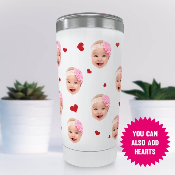 Custom Photo Tumbler With Baby Face, Kids Faces, Customized Insulated Faces Tumbler, Father'S Day Gift, Mother'S Day Gift, Gag Gift - FAM025