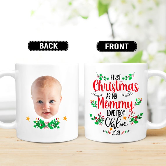 Personalized Mommy First Christmas Mug, New Parents Christmas