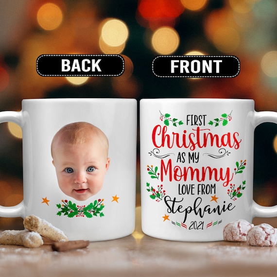 Personalized Mommy First Christmas Mug, New Parents Christmas