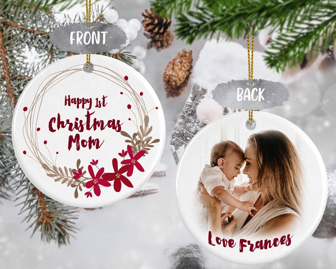Personalized Mom's First Christmas Ornament, New Mom Gift, Baby First ...