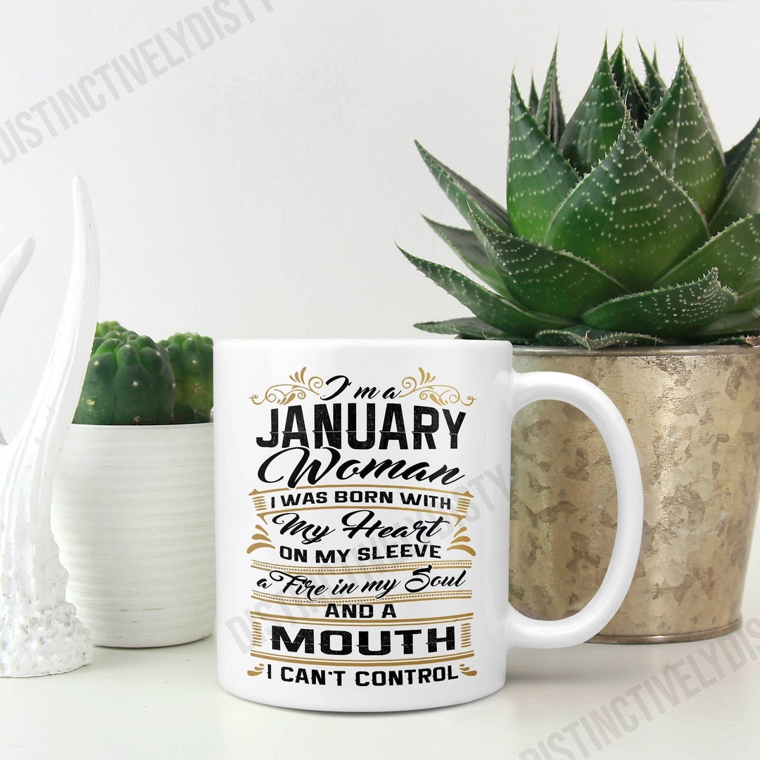 January Birthday Gifts, January Birthday Mug, Woman Birthday, Birth
