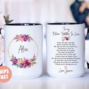 Future Mother In Law Gift, Mother of Groom gift from Bride - Daughter-in-law, Personalized - WED001